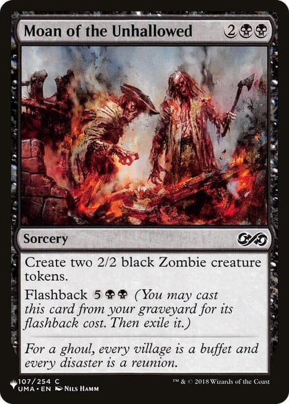 Moan of the Unhallowed, The List Reprints 107/254