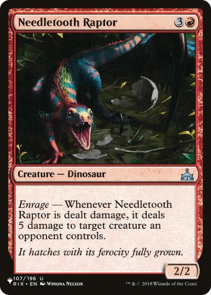 Needletooth Raptor, The List Reprints 107/196