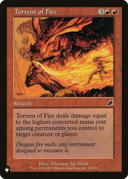 Torrent of Fire, The List Reprints 107/143