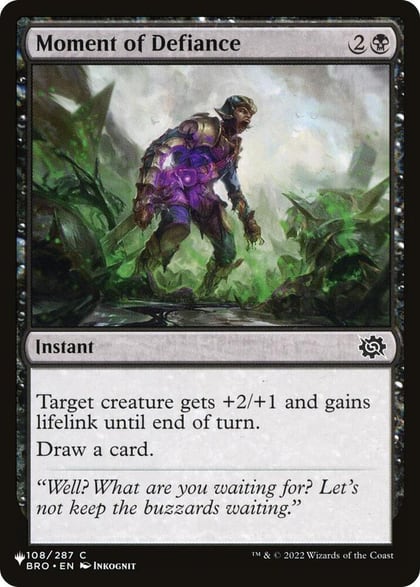Moment of Defiance, The List Reprints 108/012