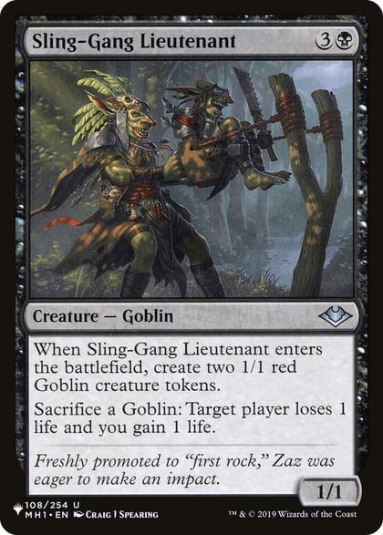 Sling-Gang Lieutenant, The List Reprints 108/254