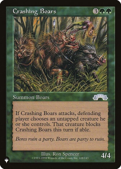 Crashing Boars, The List Reprints 108/143