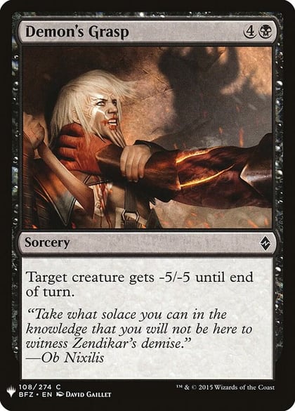 Demon's Grasp, The List Reprints 108
