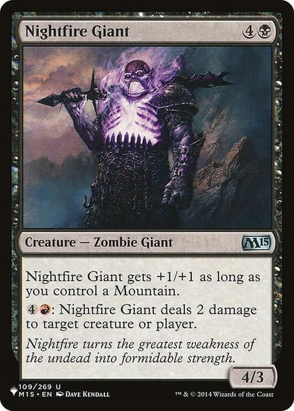 Nightfire Giant, The List Reprints 109/269