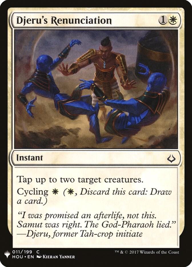 Djeru's Renunciation, The List Reprints 11