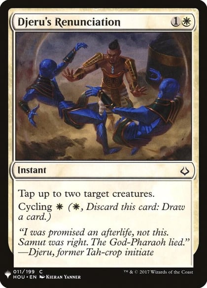 Djeru's Renunciation, The List Reprints 11