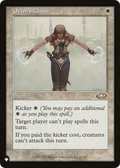 Orim's Chant, The List Reprints 11/143