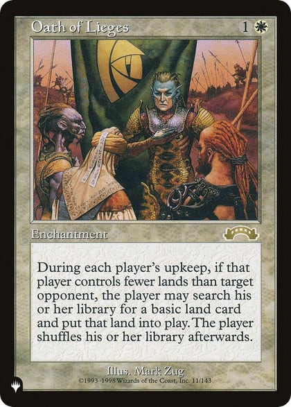 Oath of Lieges, The List Reprints 11/143