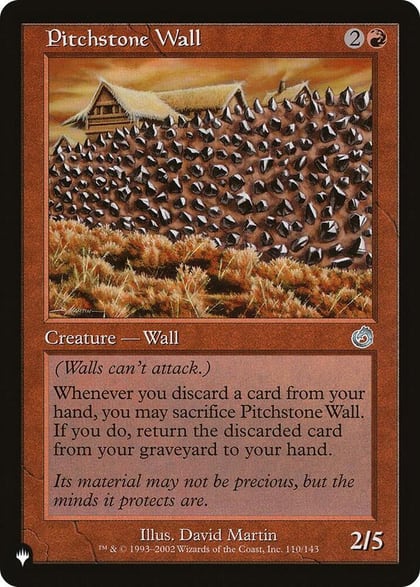 Pitchstone Wall, The List Reprints 110/143