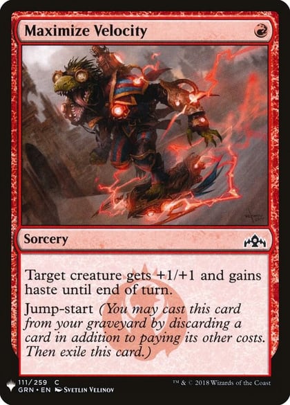 Maximize Velocity, The List Reprints 111