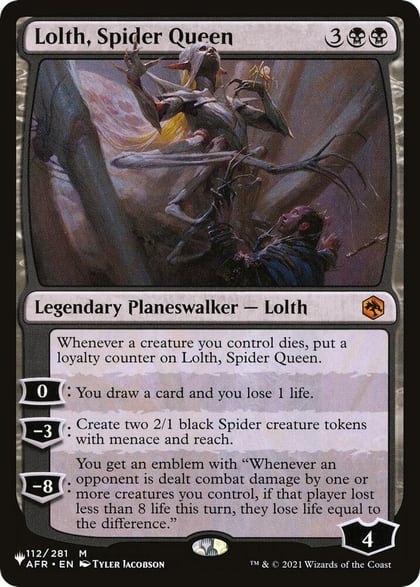 Lolth, Spider Queen, The List Reprints 112/281