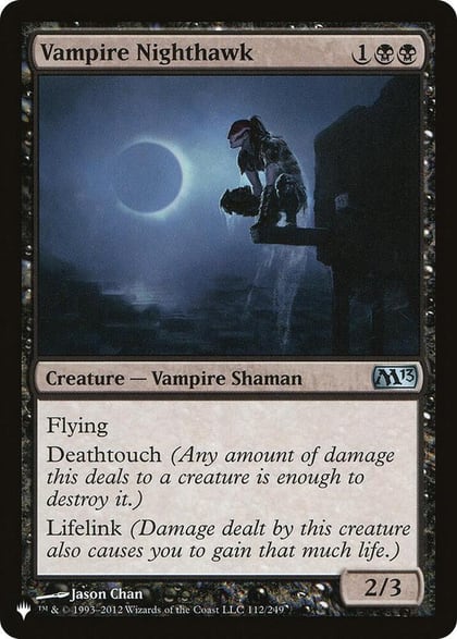 Vampire Nighthawk, The List Reprints 112