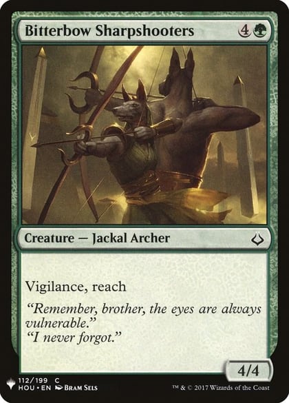 Bitterbow Sharpshooters, The List Reprints 112