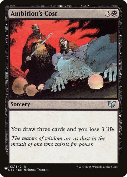 Ambition's Cost, The List Reprints 113/342