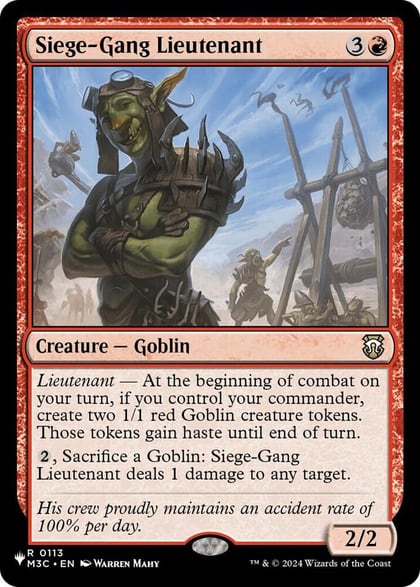 Siege-Gang Lieutenant, The List Reprints 113