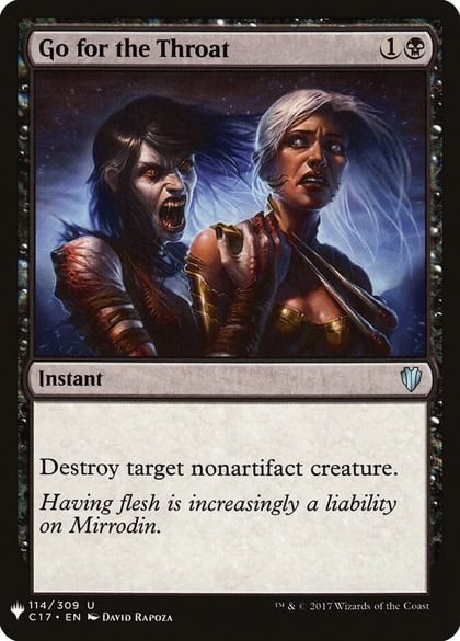 Go for the Throat, The List Reprints 114