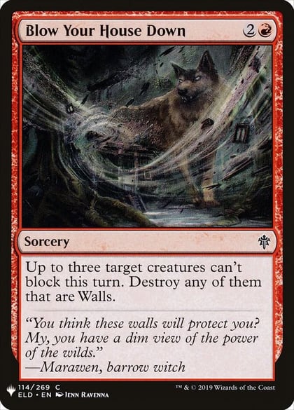 Blow Your House Down, The List Reprints 114