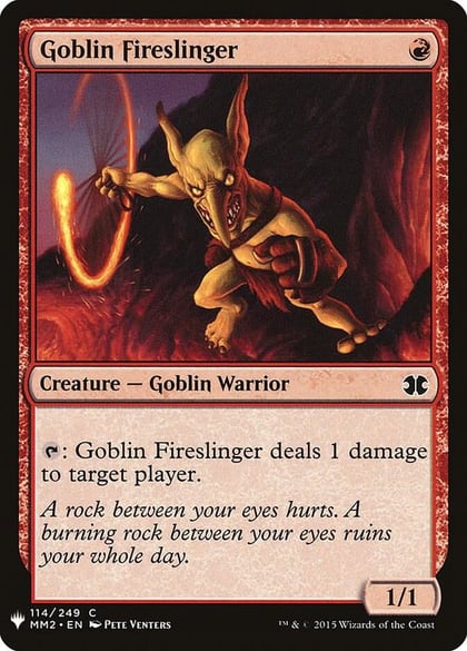 Goblin Fireslinger, The List Reprints 114