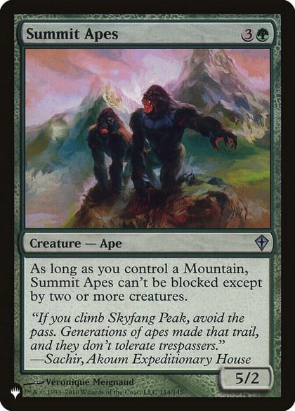 Summit Apes, The List Reprints 114/145