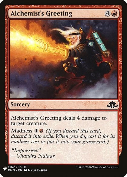 Alchemist's Greeting, The List Reprints 116