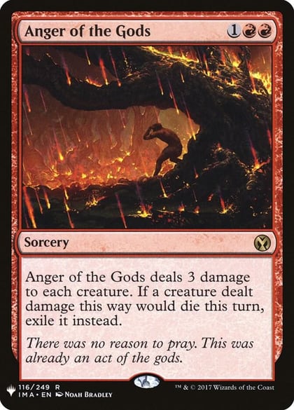 Anger of the Gods, The List Reprints 116