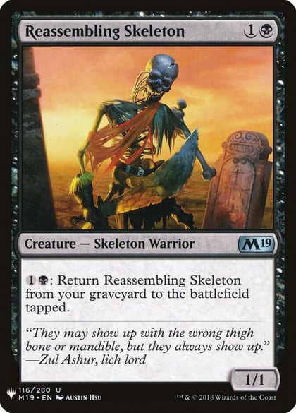 Reassembling Skeleton, The List Reprints 116