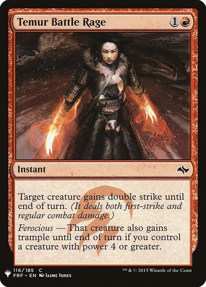 Temur Battle Rage (FRF), The List Reprints 116