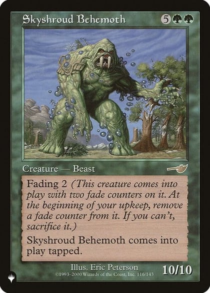 Skyshroud Behemoth, The List Reprints 116/143