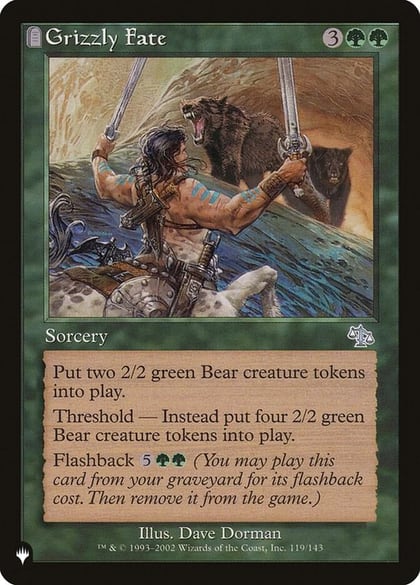 Grizzly Fate, The List Reprints 119/143