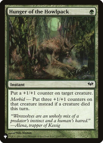 Hunger of the Howlpack, The List Reprints 119/158