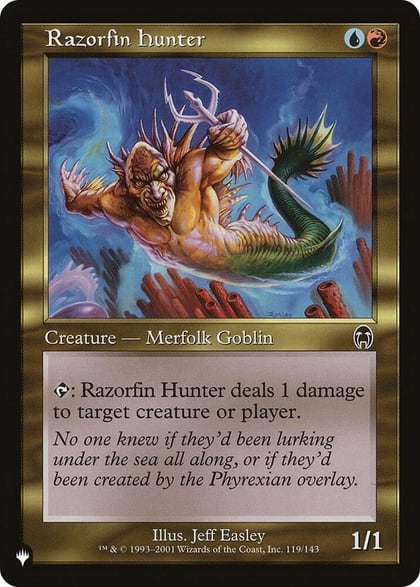 Razorfin Hunter, The List Reprints 119/143