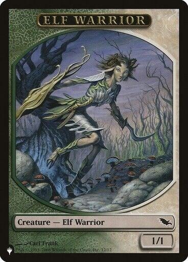 Elf Warrior // Emblem - Tibalt, Cosmic Impostor Double-sided Token, The List Reprints 12 // 21