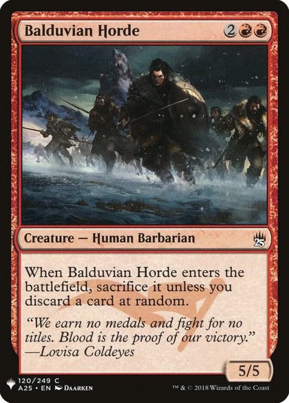 Balduvian Horde, The List Reprints 120