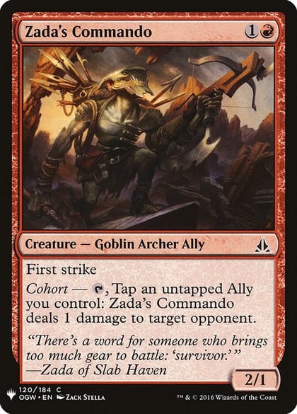 Zada's Commando, The List Reprints 120