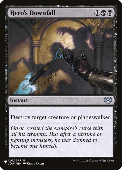 Hero's Downfall, The List Reprints 120/277