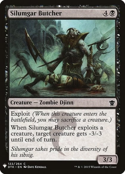 Silumgar Butcher, The List Reprints 122