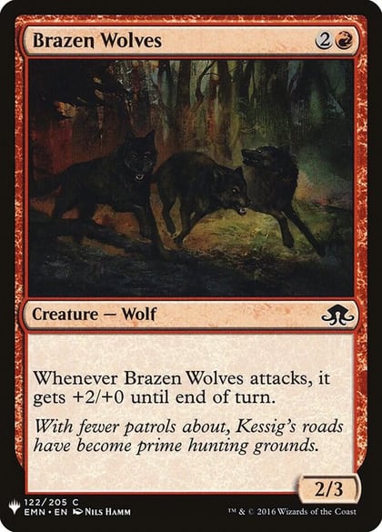 Brazen Wolves, The List Reprints 122