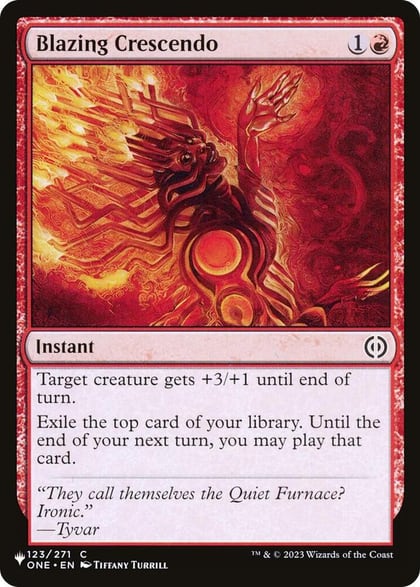 Blazing Crescendo, The List Reprints 123/271