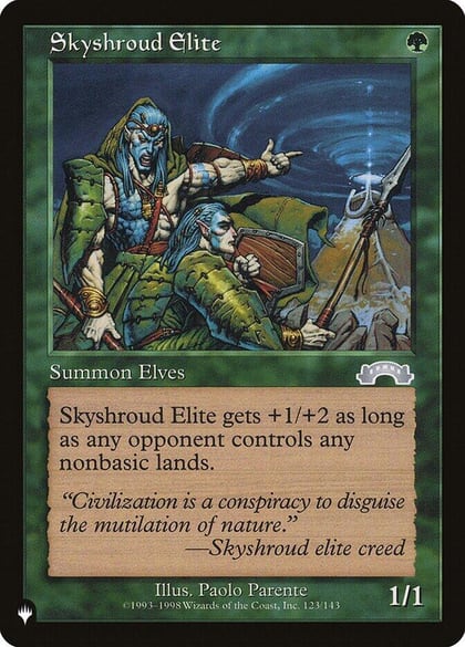 Skyshroud Elite, The List Reprints 123/143