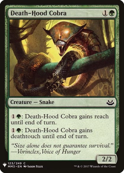Death-Hood Cobra, The List Reprints 123