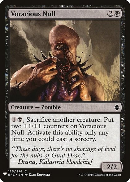 Voracious Null, The List Reprints 125