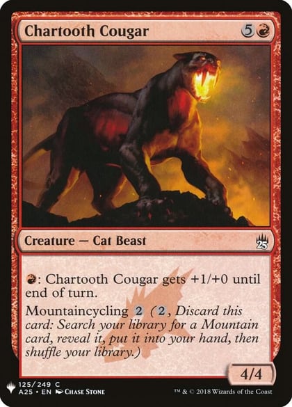 Chartooth Cougar, The List Reprints 125