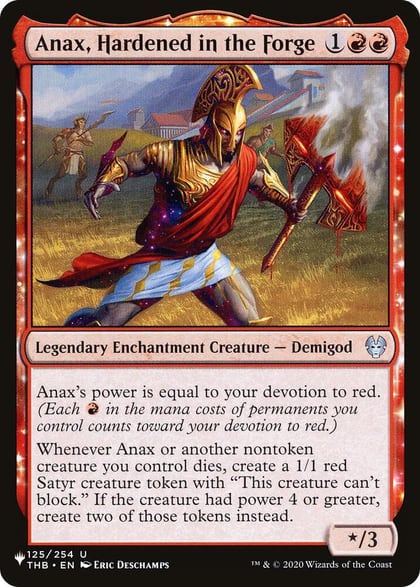 Anax, Hardened in the Forge, The List Reprints 125/254