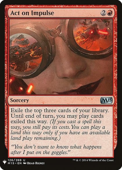 Act on Impulse, The List Reprints 126