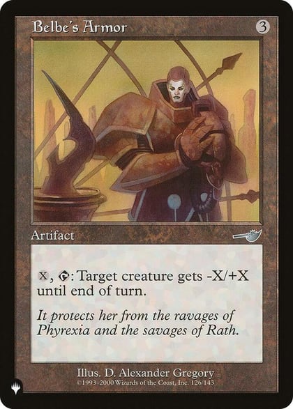 Belbe's Armor, The List Reprints 126/143