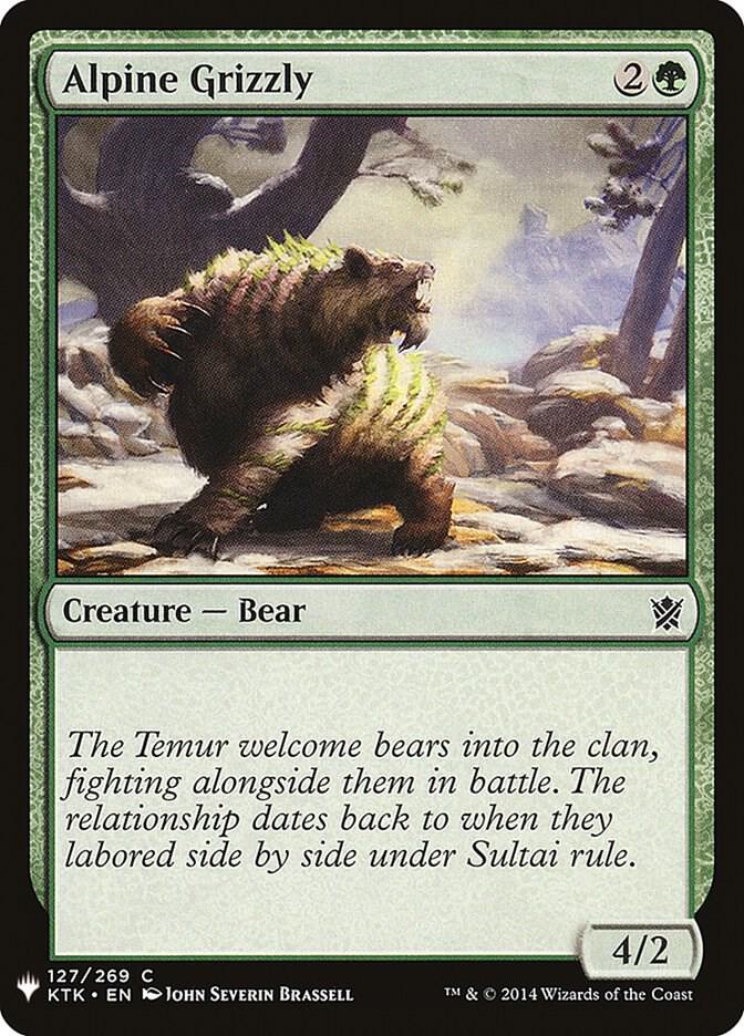 Alpine Grizzly, The List Reprints 127
