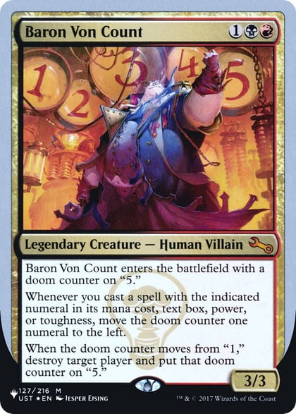 Baron Von Count, The List Reprints 127/216