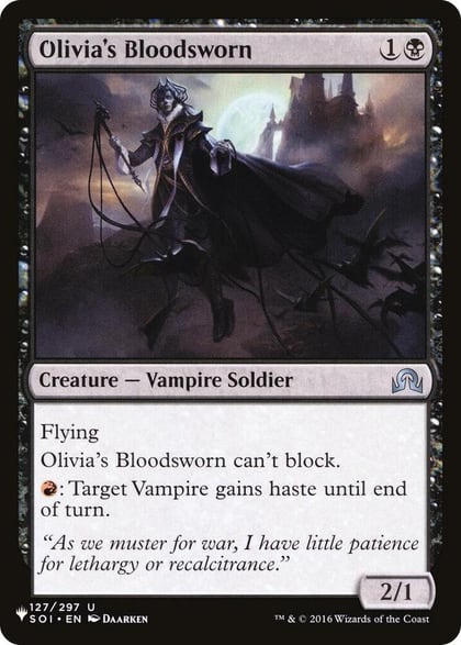 Olivia's Bloodsworn, The List Reprints 127/297
