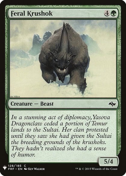 Feral Krushok, The List Reprints 128