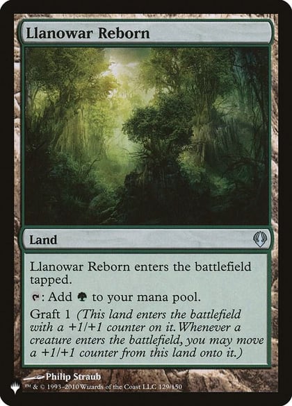 Llanowar Reborn, The List Reprints 129/150